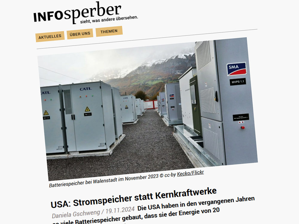 Batterien statt KKW?